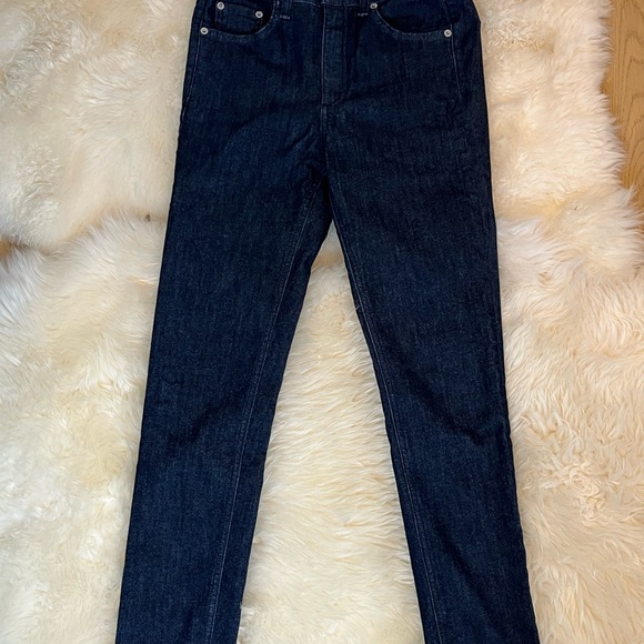 High Waisted Rag & Bone Cigarette Jean in Dark Wash (petite) - Picture 4 of 5
